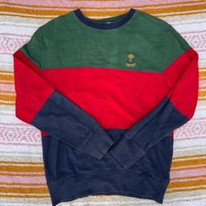 CHAPS SIZE S GREEN BLUE RED CREWNECK